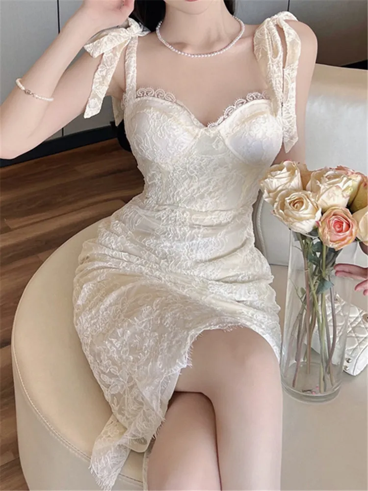 

Backless Vintage Sundress 2022 Summer Chic Boho Sexy Dress Party Runway Print Sleeveless Embroidery Dresses for Women Lace Beach