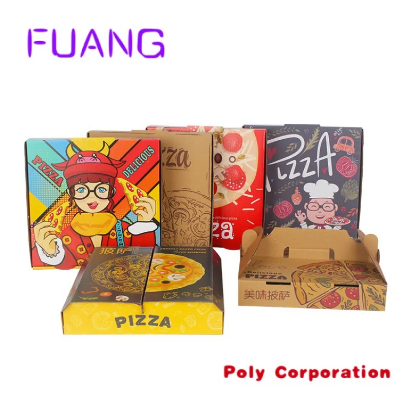 Hot selling Custom Corrugated Carton Printing Pizza Packaging Box with Logo