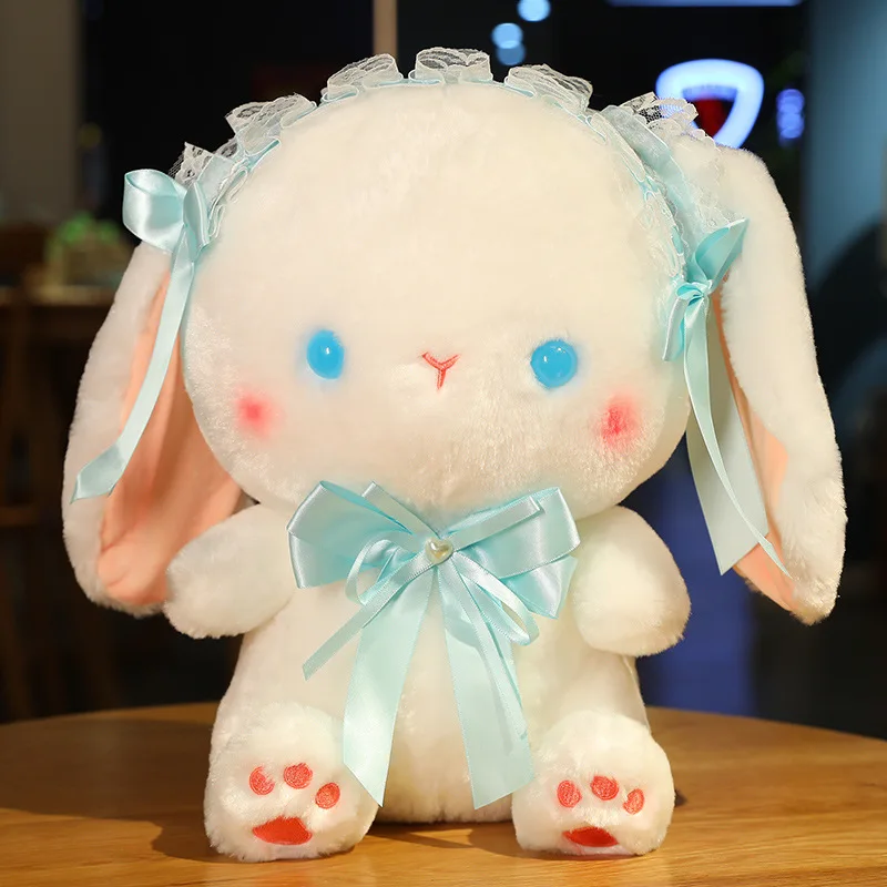 

Симпатичная/мягкая/Красивая/плюшевая игрушка-кролик/маленькая белая кукла-кролик в стиле Лолиты/детский подарок на день рождения/Рождественский подарок