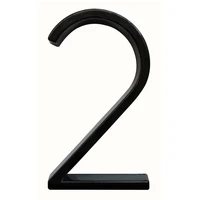 152mm Black Floating Modern House Number Huinummers Door Home Address Numbers for House Digital Outdoor Sign Plates 5 In. #0