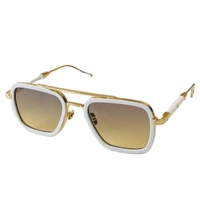 white metal sunglasses for women fashion brand designer with the same glasses male leisure sunshade mirror z36