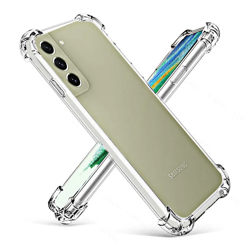 

100Pcs Shockproof Cover Case on For Samsung Galaxy S20 S22 S21 Ultra Fe 5G A02s 03s 21S 52s Soft Silicone Clear Phone Cases