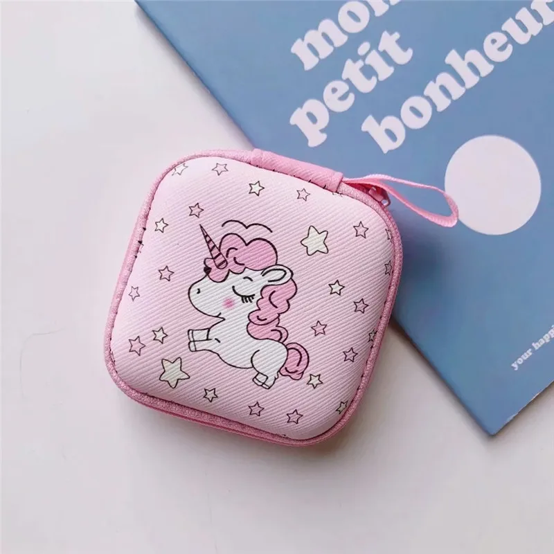 Cute Cartoon Unicorn Pig Earphone Storage Bag Holder Case For Earphone Headphone Accessories Earbuds Memory Card USB Cable Coin