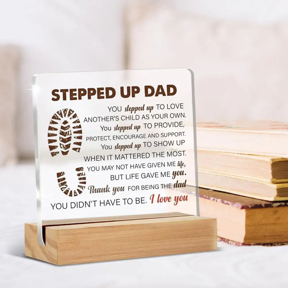 Акриловая настольная декоративная вывеска Stepped Up Dad нежная с напоминанием