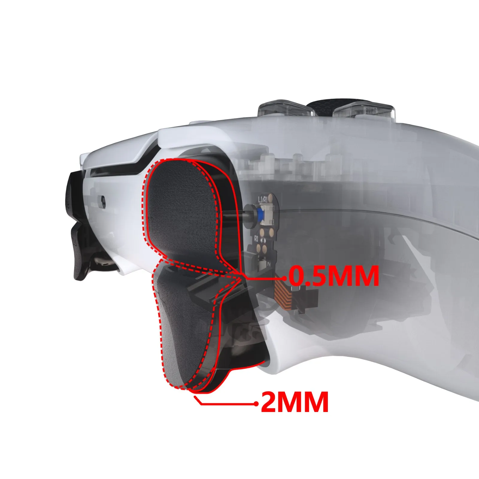 Экстремальная тактильная версия кистевой триггер для волос Наплечные кнопки