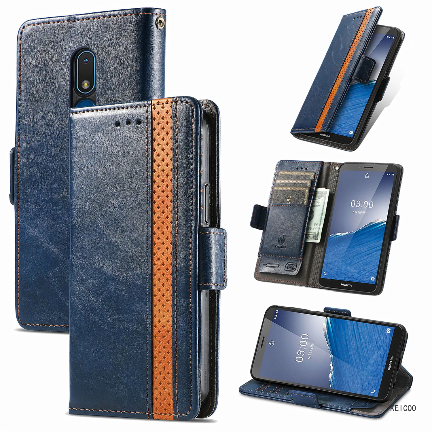

Magnetic Flip Cover Leather Case For Nokia C3 C12 C31 C32 C35 XR21 XR 21C 3 12 31 32 35 TA-1499 TA-1497 TA-1493 Phone Holder