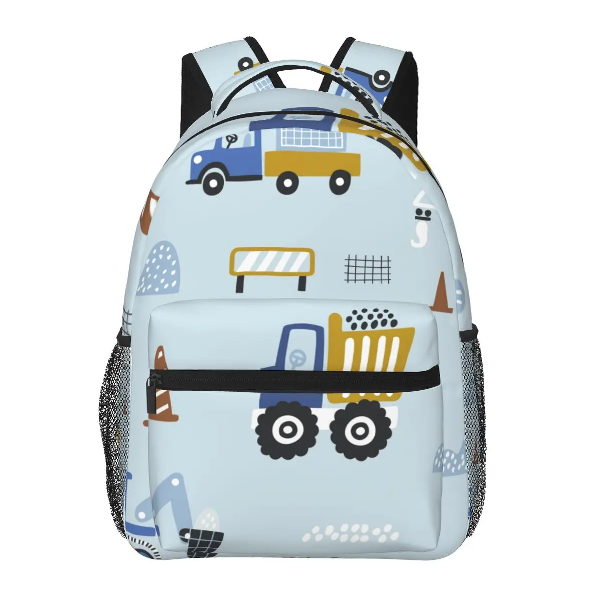 

Teen School Bag for Girls Boys Backpack Bookbag Middle Student Schoolbag Cute Tractors Car Building Equipment Bagpack