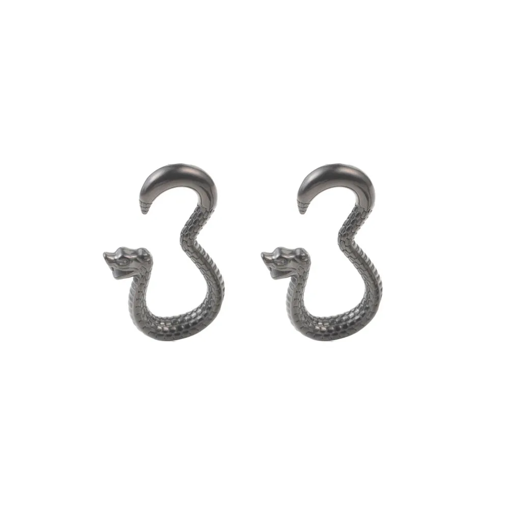 

Leosoxs 1 Pair Stainless Steel 6mm Snake Ear Plugs Pierced Gift Ear Hook Ear Tunnel Fashion Jewlery New