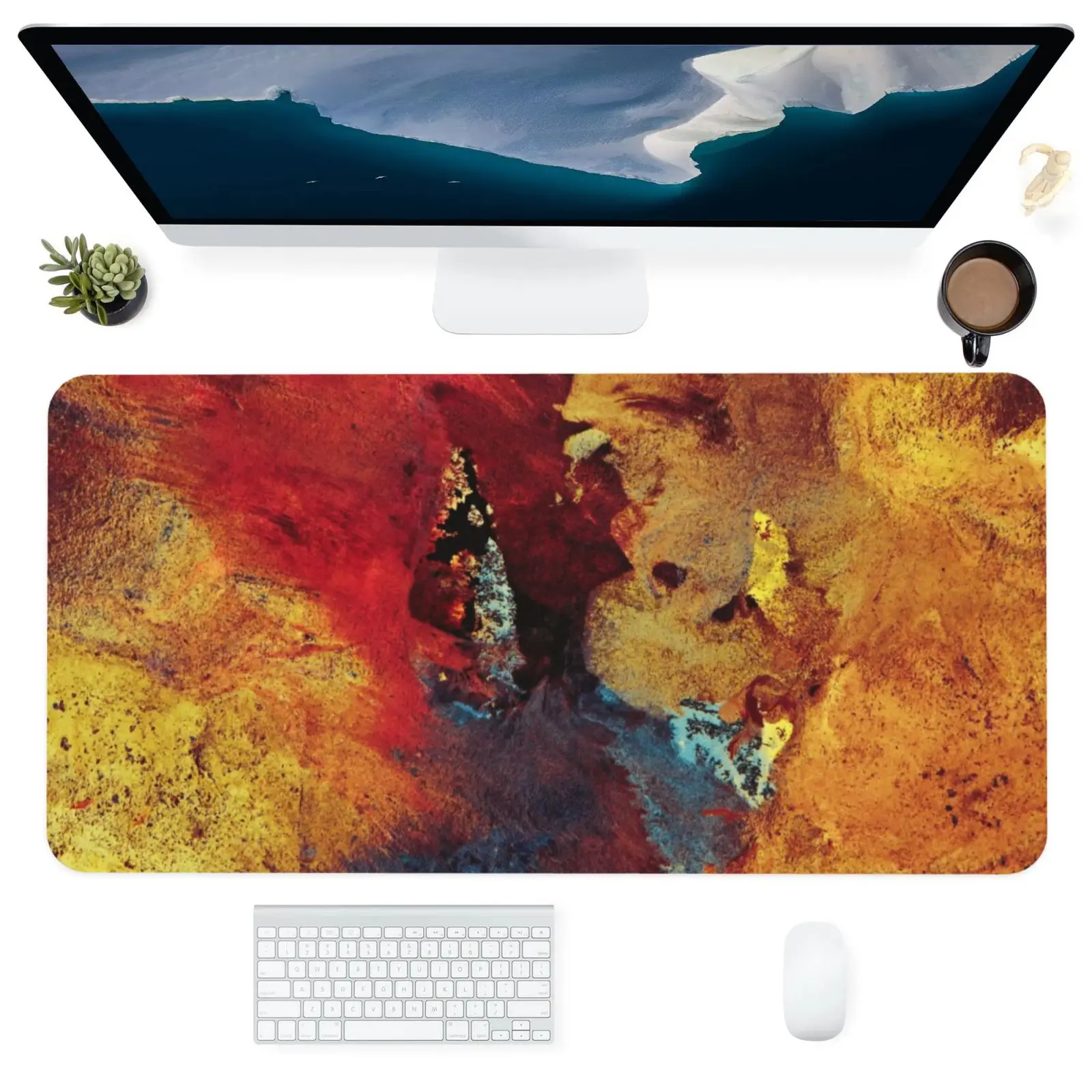 

Wholesale Abstract Striped Large Mouse Pad for Computer Laptop Notebook Rectangle Non-slip Rubber Base Deskpad Table Mat