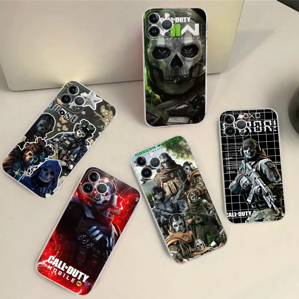Горячий силиконовый мягкий чехол для телефона C-Call of Game D-Duty iphone 15 14 13 12 11 Pro Mini XS MAX 8 7