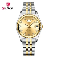 high quality chenxi 8204 women luxury quartz watches gold stainless steel watchband ladies casual waterproof watch gift for wife