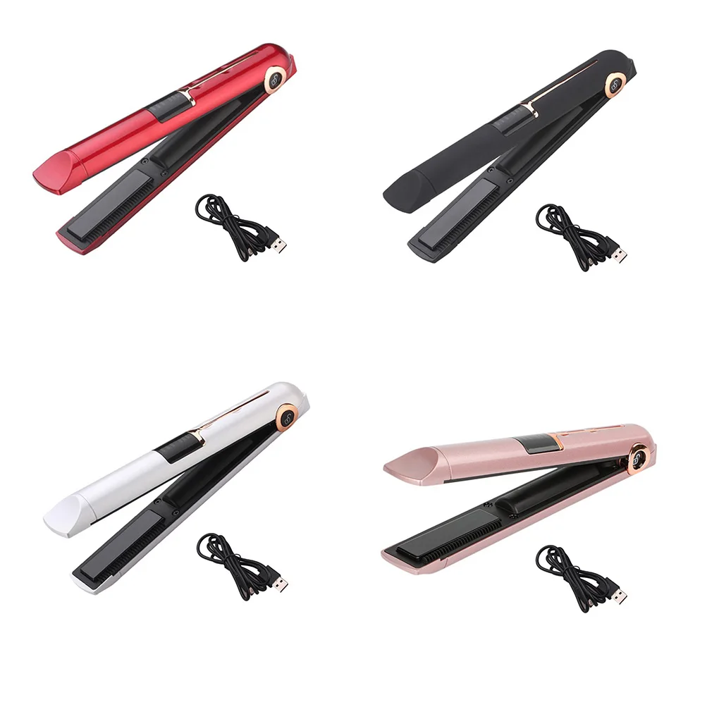 

Hair Roller Mini Straightener Cordless Curler Multipurpose Long-lasting Power Bank Stable Performance Barber Supplies