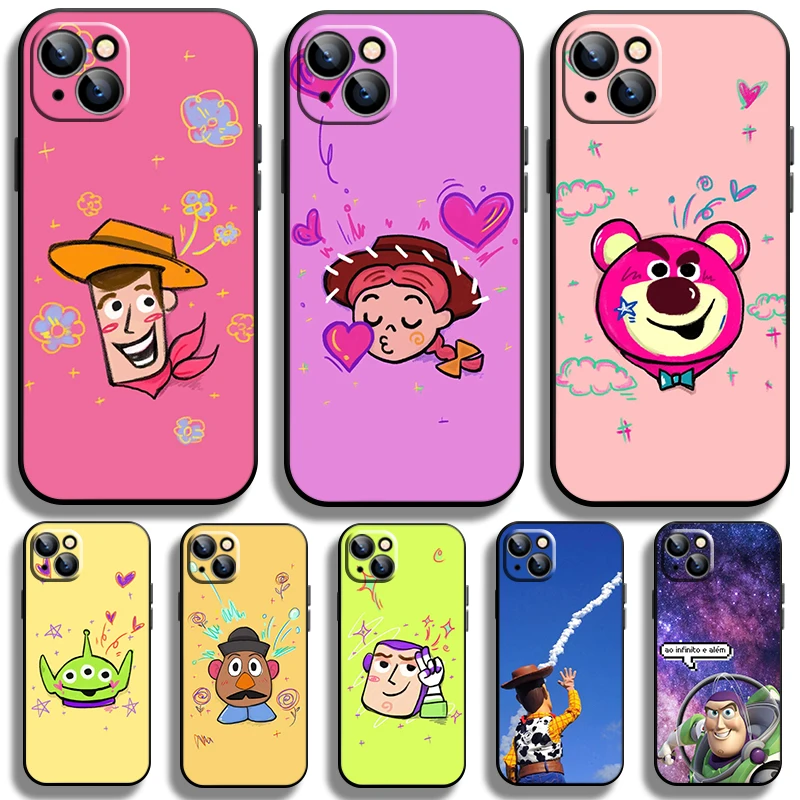 

Toy Story Woody Disney Case for Apple iPhone 14 13 12 Pro Max Mini 11 Pro XS Max X XR 7 8 Plus SE2020 Black Phone Cover Coque