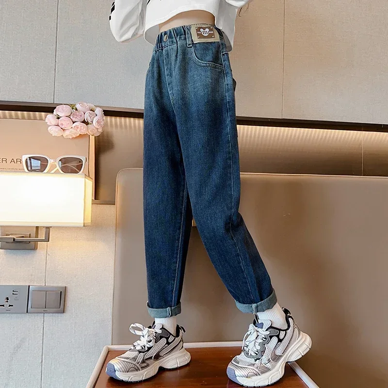 Джинсы Harlan Для Девочек Мультяшная Наклейка