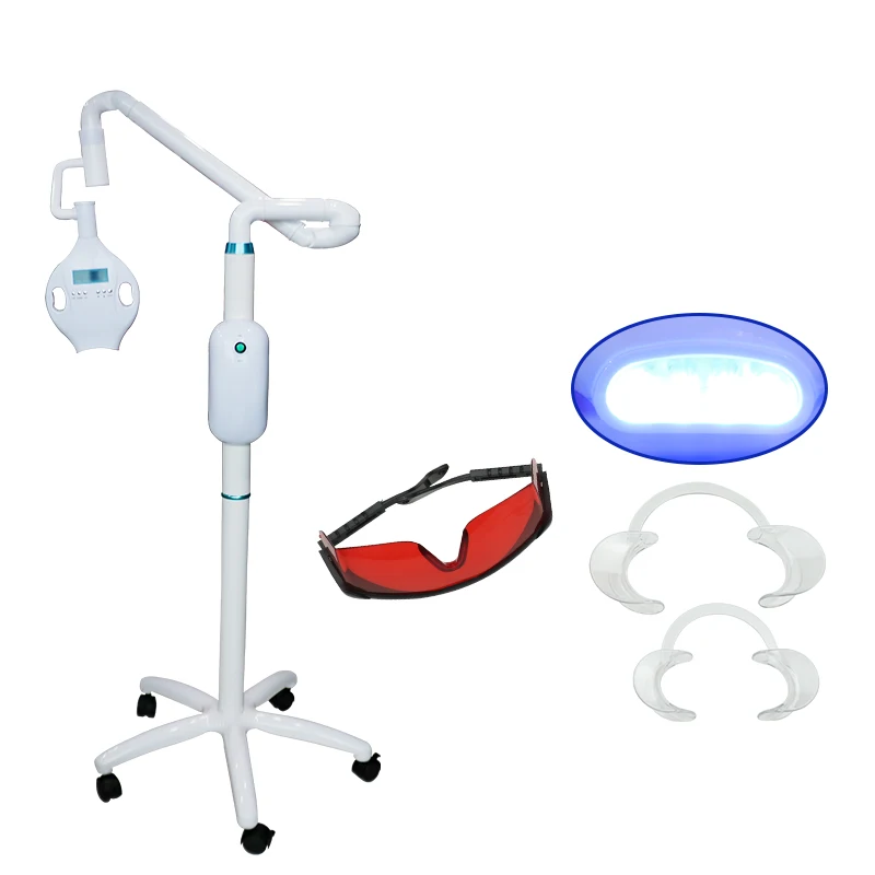 

Rotation Arm Portable Moveable Teeth Whitening Bleaching Lamp Floor Standing with Wheels Dental Cold Light Instrument