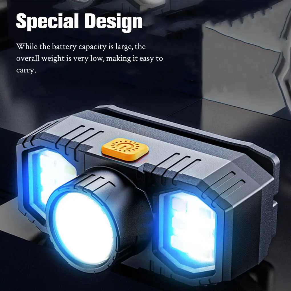 

LED Headlight Cordless Light USB Rechargeable Capacity Mini Outdoor Head-mounted Lighting Waterproof Lantern Fishing