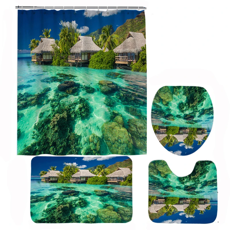 Ландшафтный Океанский душ искусственные зеленые растения деревья морской