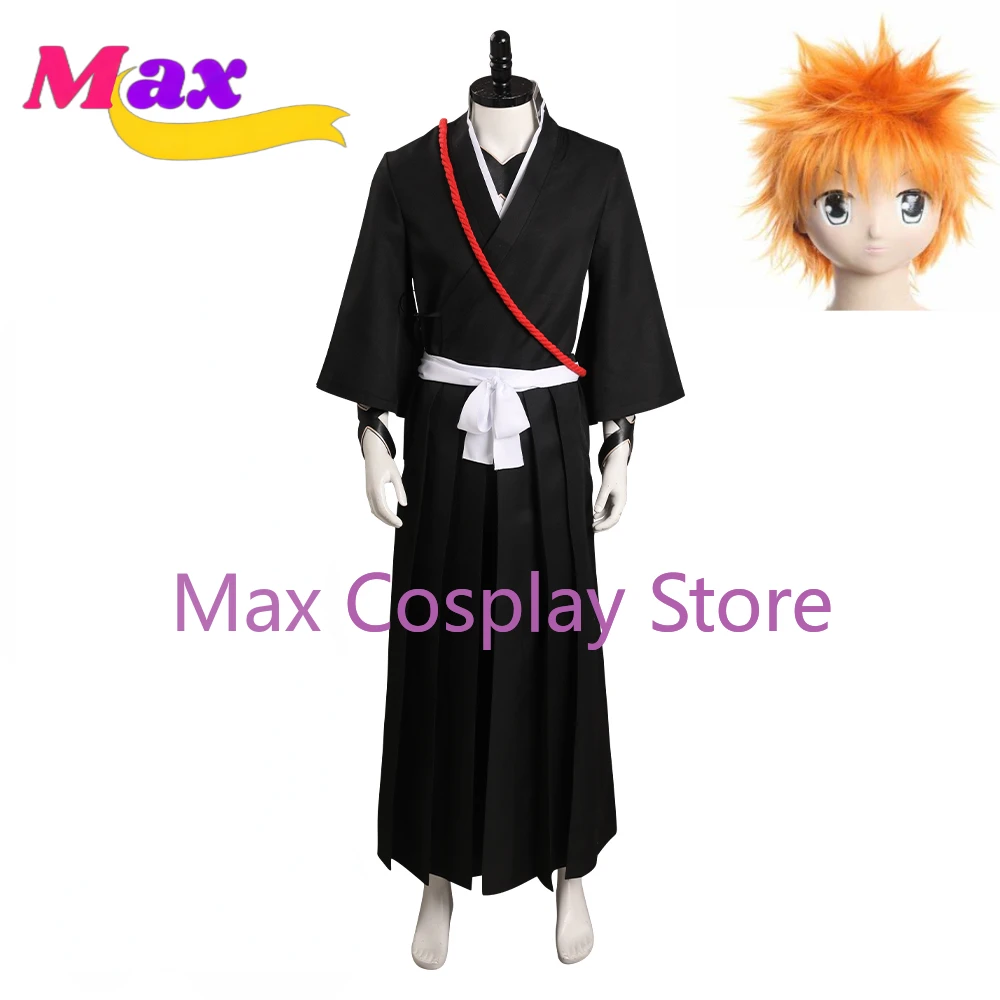Max Cos Kurosaki Ichigo Косплей Костюм Одежда Хэллоуин Карнавальный Нестандартный размер