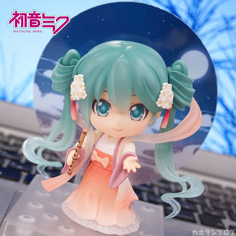 

10 см Q Version аниме Hatsune Miku фигурка кавайная фестиваль Луны яркая луна Hatsune Ver фигурка для девушек