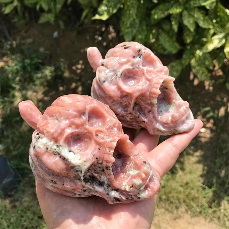 12 5 см натуральный кристалл кварц Тыква череп Резьба Исцеление фэншуй рейки