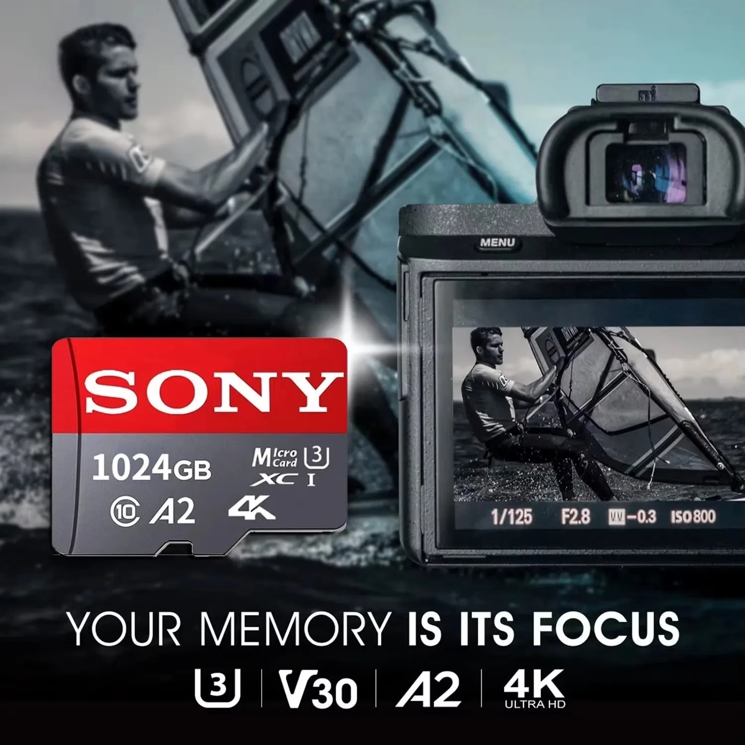 Фото Карта памяти Sony TF SD 1T 512 ГБ 256 ГБ 128 ГБ 64 ГБ Class 10 UHS-1 MicroSD для видеонаблюдения, колонок, телефонов №4