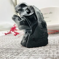 1pc natural obsidian quartz hand carved dinosaur head crystals and stones healing polished mineral ornaments home decoration