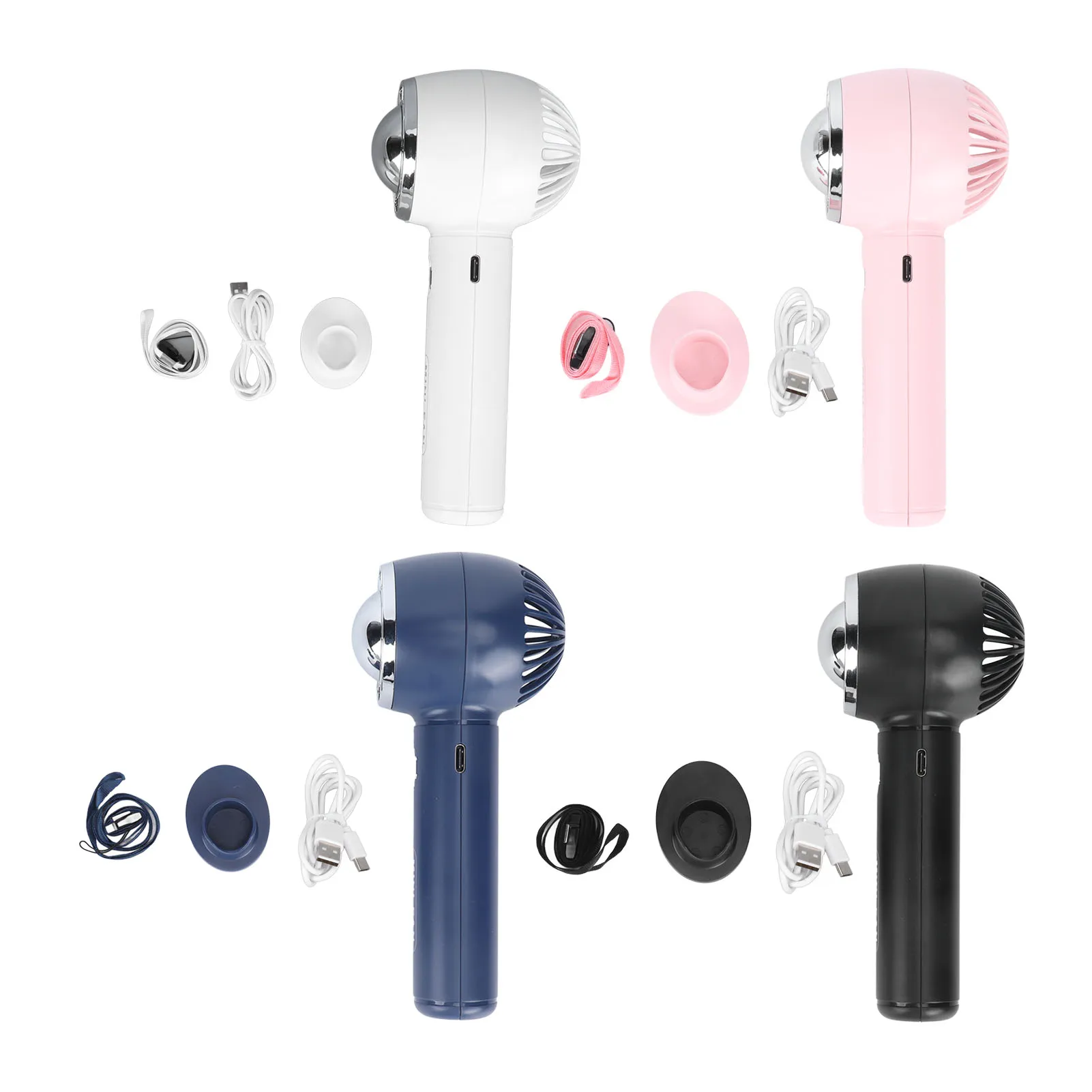 

Portable Fan Handheld Fan Strong Wind 3 Speeds for Office for Travel for Home