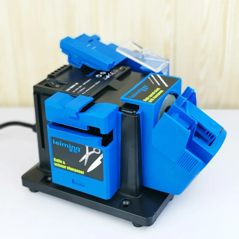 

96w Electric Knife Sharpener 3in1 Household Grinding Wheel Sharpener Brill Bits Scissors Kitchen Knife Grinding Tools