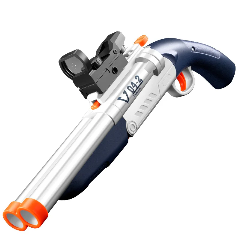 Двухцилиндровый игрушечный пистолет с мягкой пулей ручная пусковая установка