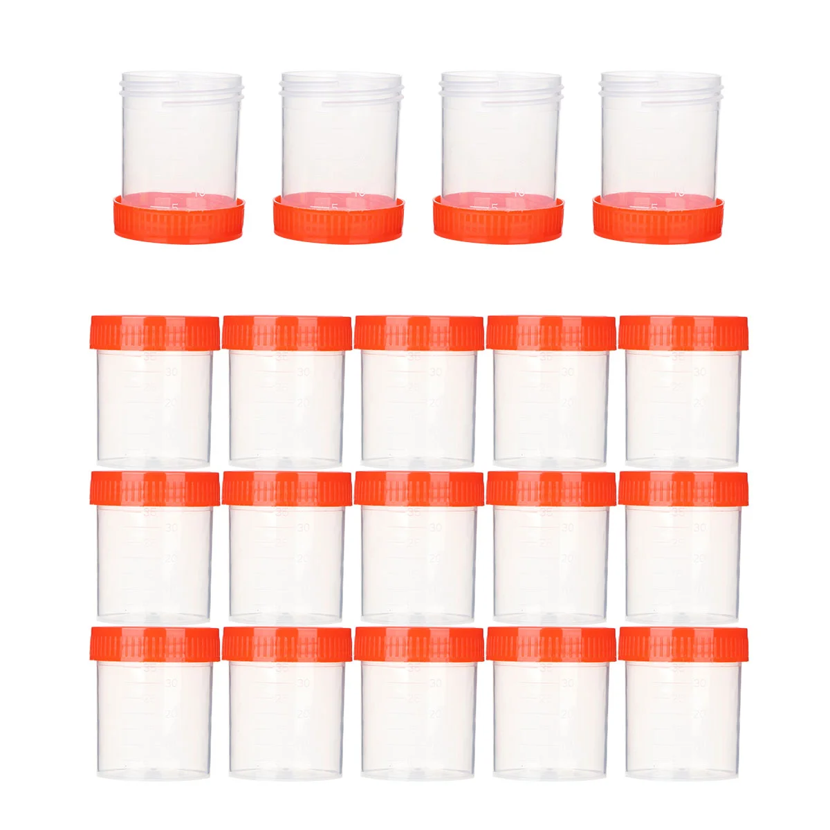 

Specimen Cups, 50Pcs 40ml Test Cup Seal Sample Stool Specimen Cup with Screw On Lids for Laboratory Use,