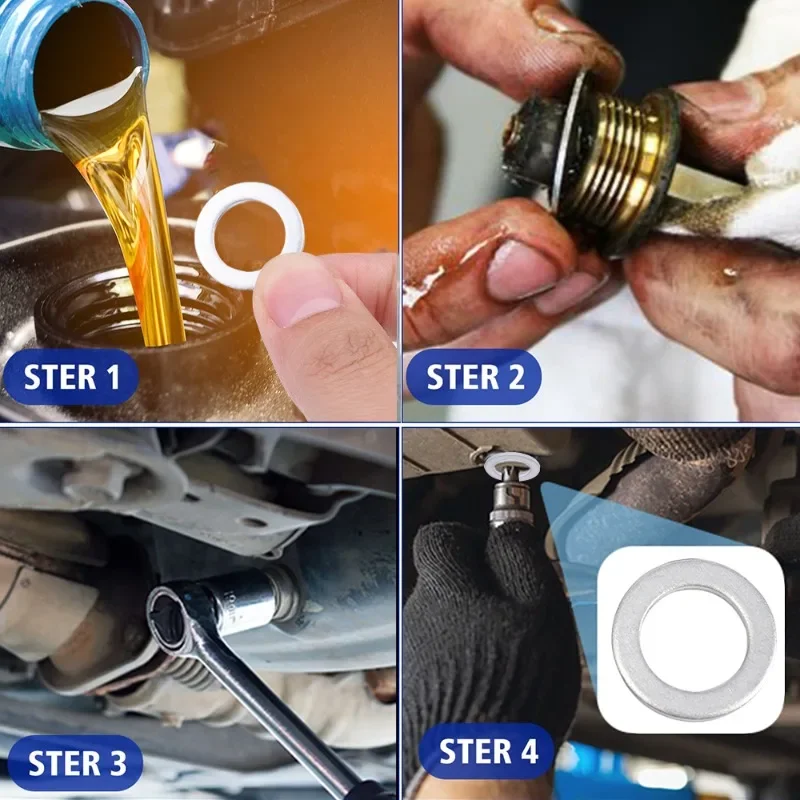 10-100 шт. уплотнительная прокладка для слива масла двигателя автомобиля шайба с