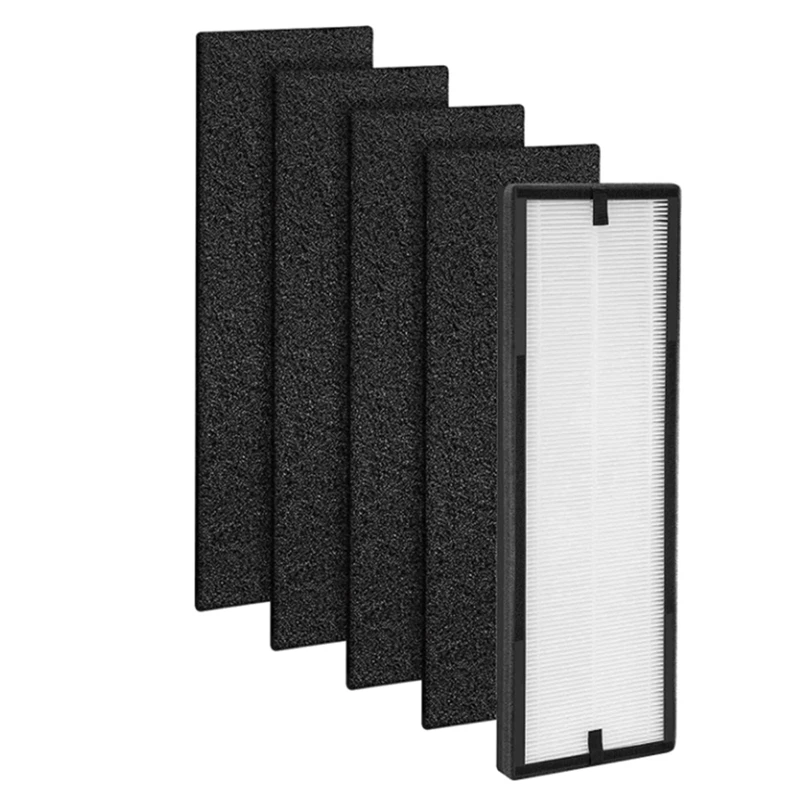 

1 NEA-F1 True HEPA Replace Filters + 4 NEA-C1 Activated Carbon Filters,For Eureka NEA120 & Toshiba Smart Wifi CAF-W36USW