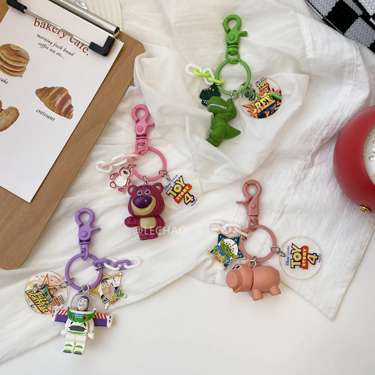 Creative Personalized Toy Story Pendant Basguang Year Keychain Men's and Women's COUPLE'S Car Key Chain |