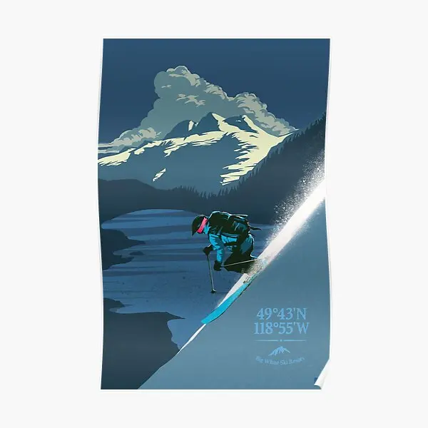 

Большой белый постер в стиле ретро для горнолыжного курорта, домашний декор, винтажная роспись, фотообои, искусство, смешные современные ка...