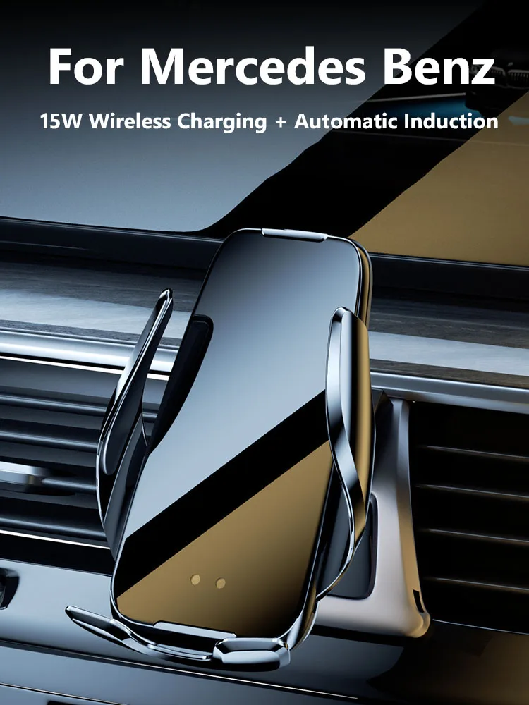 

15W Car Phone QI Wireless Charging Bracket For Mercedes Benz A B C E R S G-Class CLA GLA GLB GLC GLE GLK GLS V260 AMG G500 G63