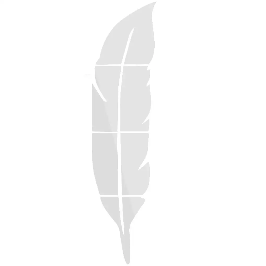 Перо 3D зеркальная Настенная Наклейка домашний Декор Гостиная Спальня