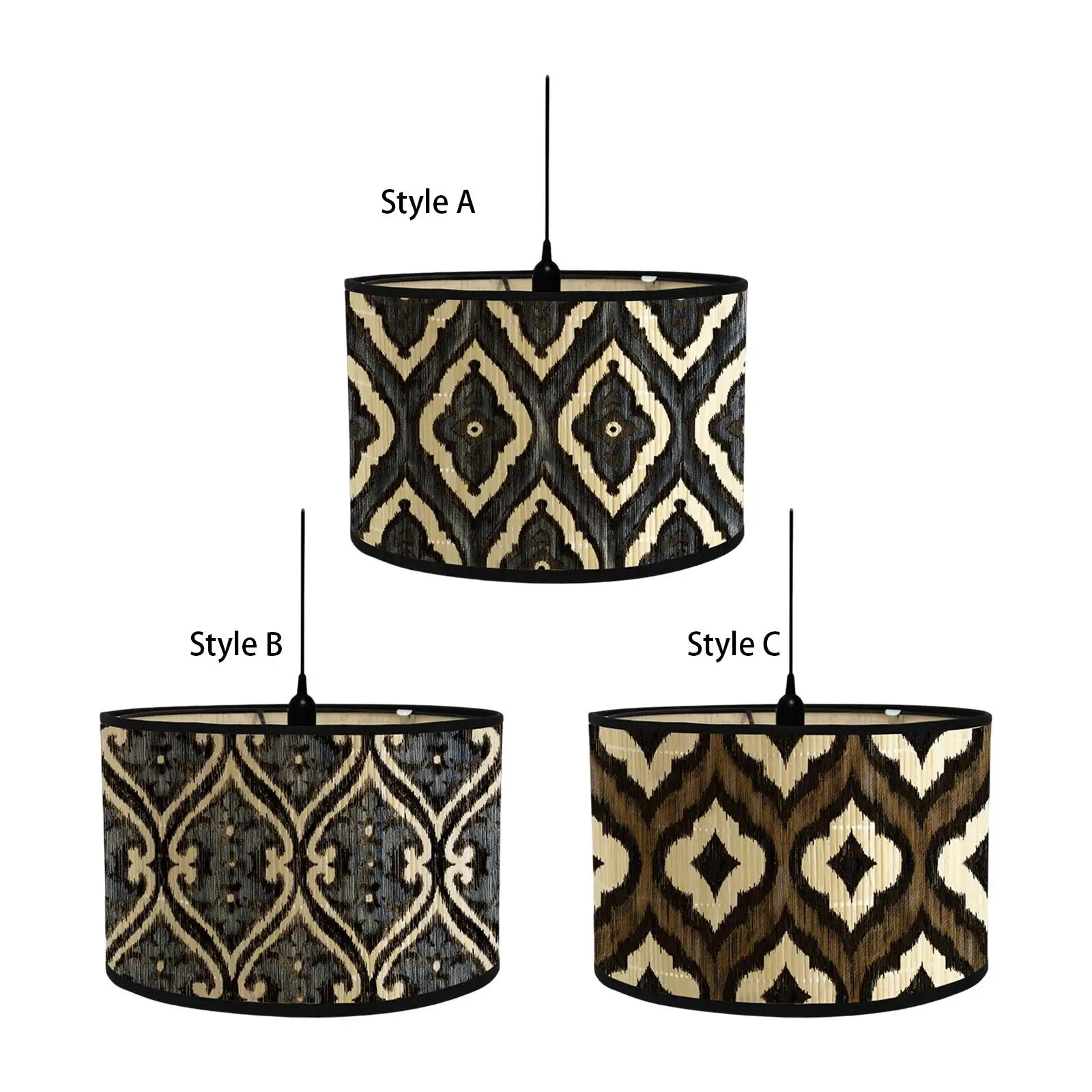 

Drum Lamp Shade Bamboo Lamp Shade E27 Medium Drum Lampshade Hand Craft Lamp