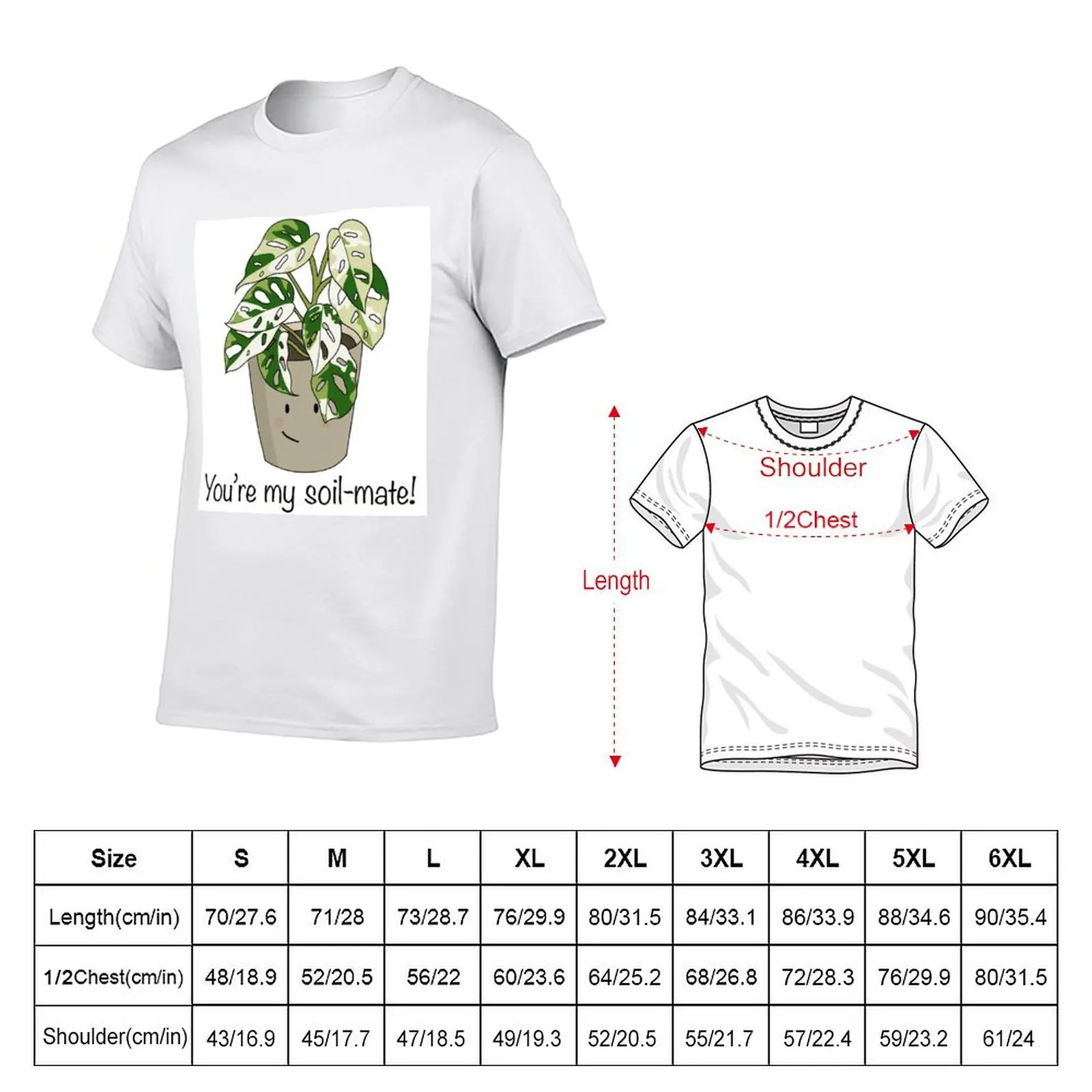 Фото Футболка Monstera Deliciosa Variegata (белая монстера) из хлопка, однотонная, с короткими рукавами №2