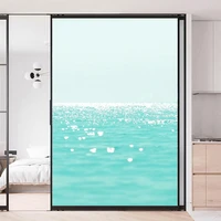 privacy window film sea landscape decorative glass covering no glue 01static cling frosted window stickers window tint 05f