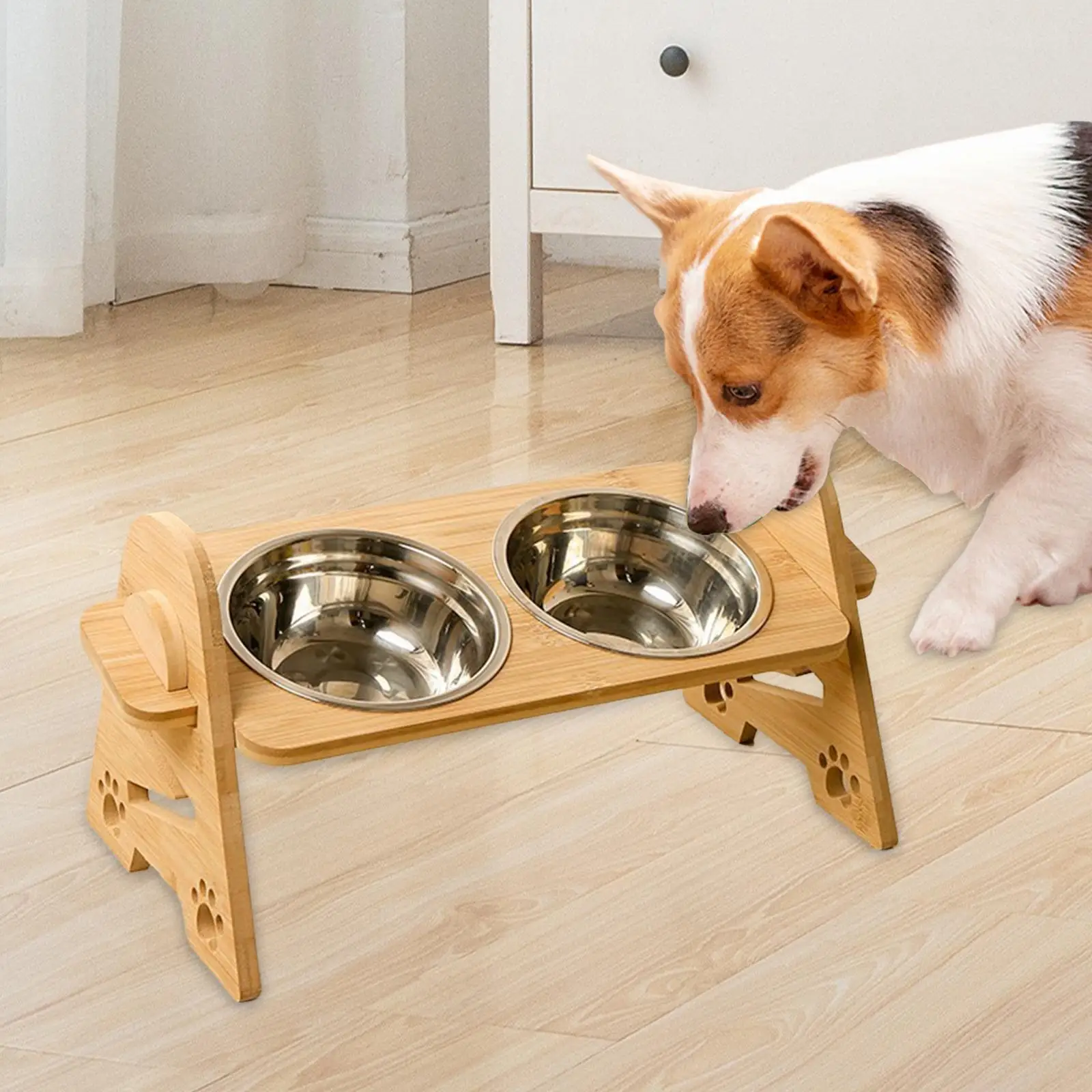 

Elevated Dog Bowls Pet Dishes for Cats and Small Dogs Adjustable Height Raised