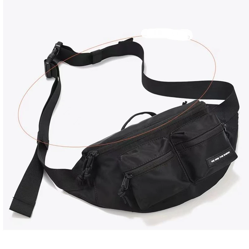 Men's Muti-functional Fashion Crossbody Shoulder Messenger Bag Chest Bag Sports Waist Bag Casual Ins Trendy Small NylonBag