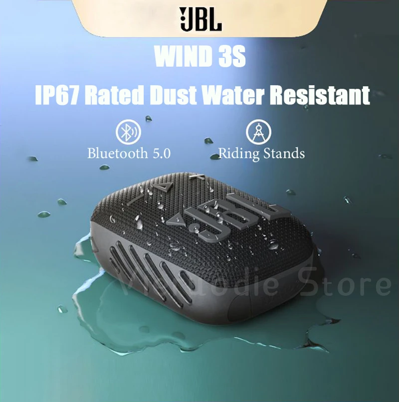 

JBL WIND3S портативная беспроводная Bluetooth-Колонка для занятий спортом на открытом воздухе, класс водонепроницаемости IP67, очень долгий срок службы батареи