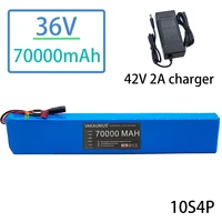 new 18650 battery pack 10s4p 36 v 70ah high power 600 w for electric bike lithium battery with charger 36 volt scooter battery