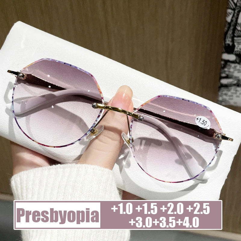 Очки женские и мужские без оправы с диоптриями от + 1 0 до 4