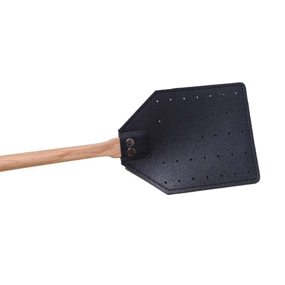 

Leather Fly Swatter Long Handle Reliable Wildlife 1pcs Accessories Beech Wood Durable Elegant For Ind Brand New