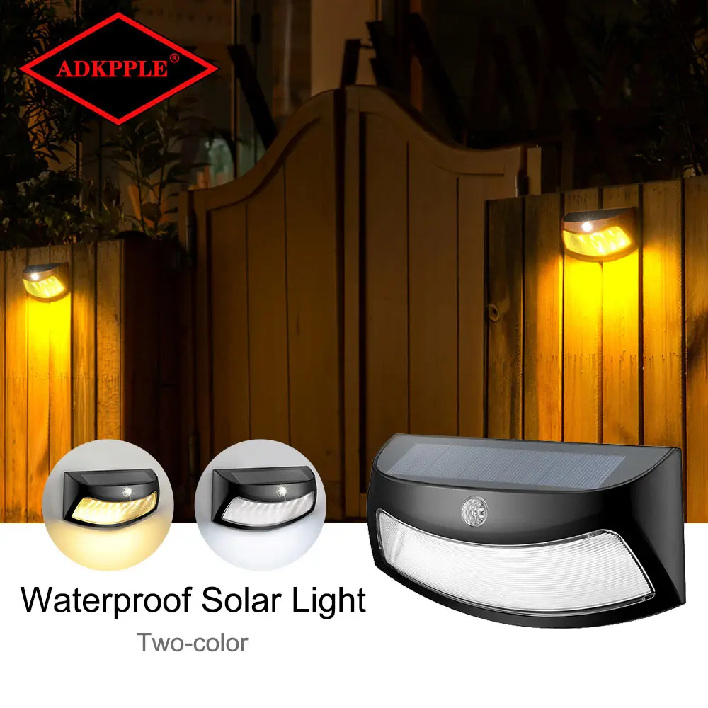 

Outdoor Solar Wall Lamp Waterproof Motion Sensor Light Garden Decorative LED Lights Outdoor Lighting Yard Fence Street Lantern