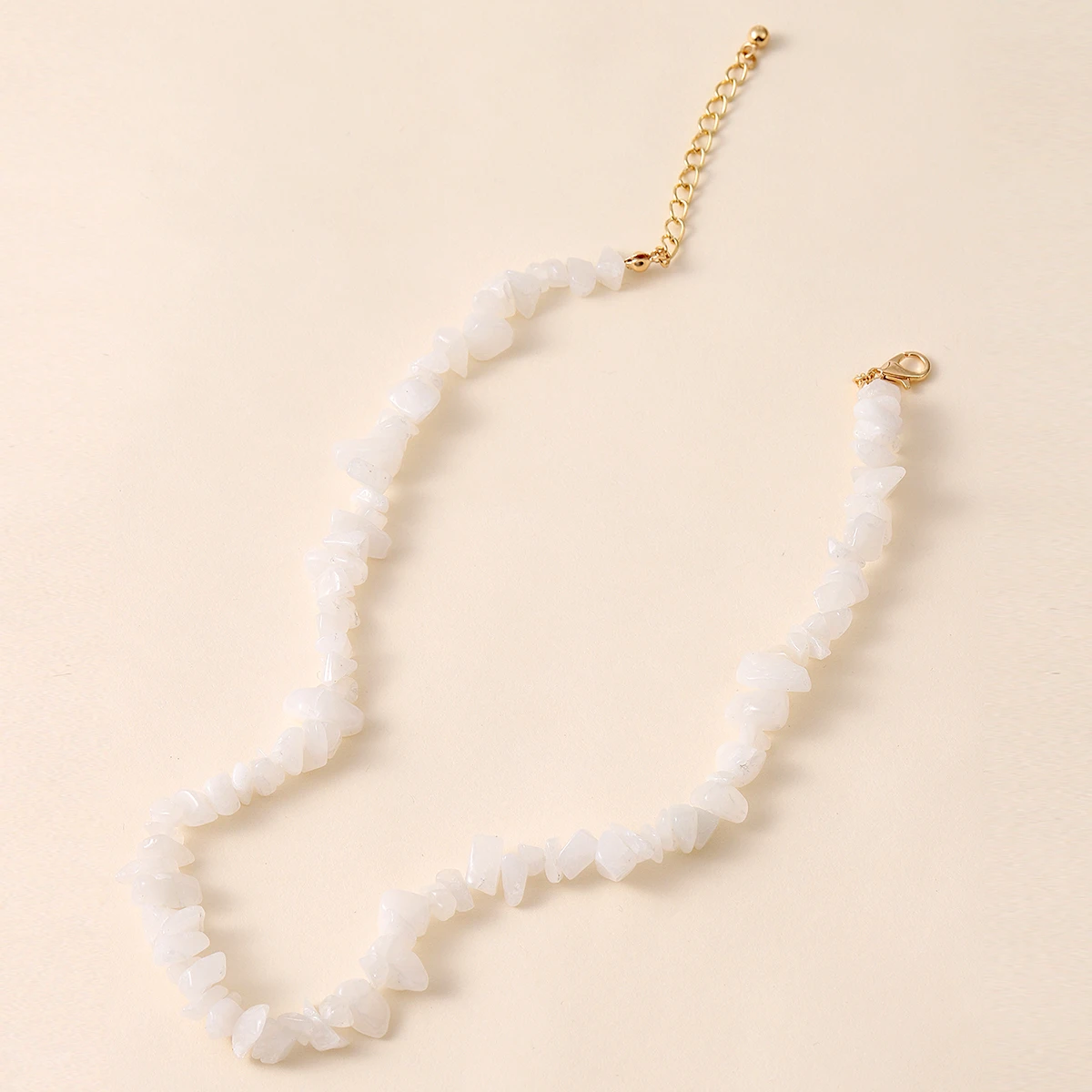 

2022 Bohemian Green Gravel Natural Semi-precious Stone Necklace Women's Fashion Necklace Jewelry collares womens pendan