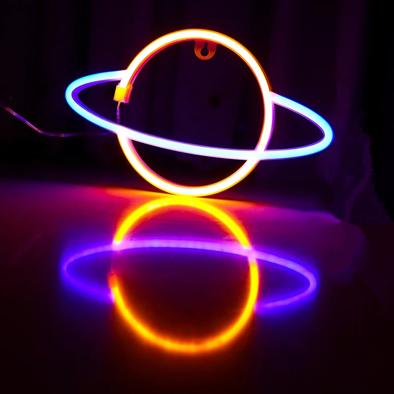 

Planet LED Neon Night Light Art Sign Wall Bedroom Home Party Bar Cabaret Children's Gift Easter Ramadan Wedding Party Decoration