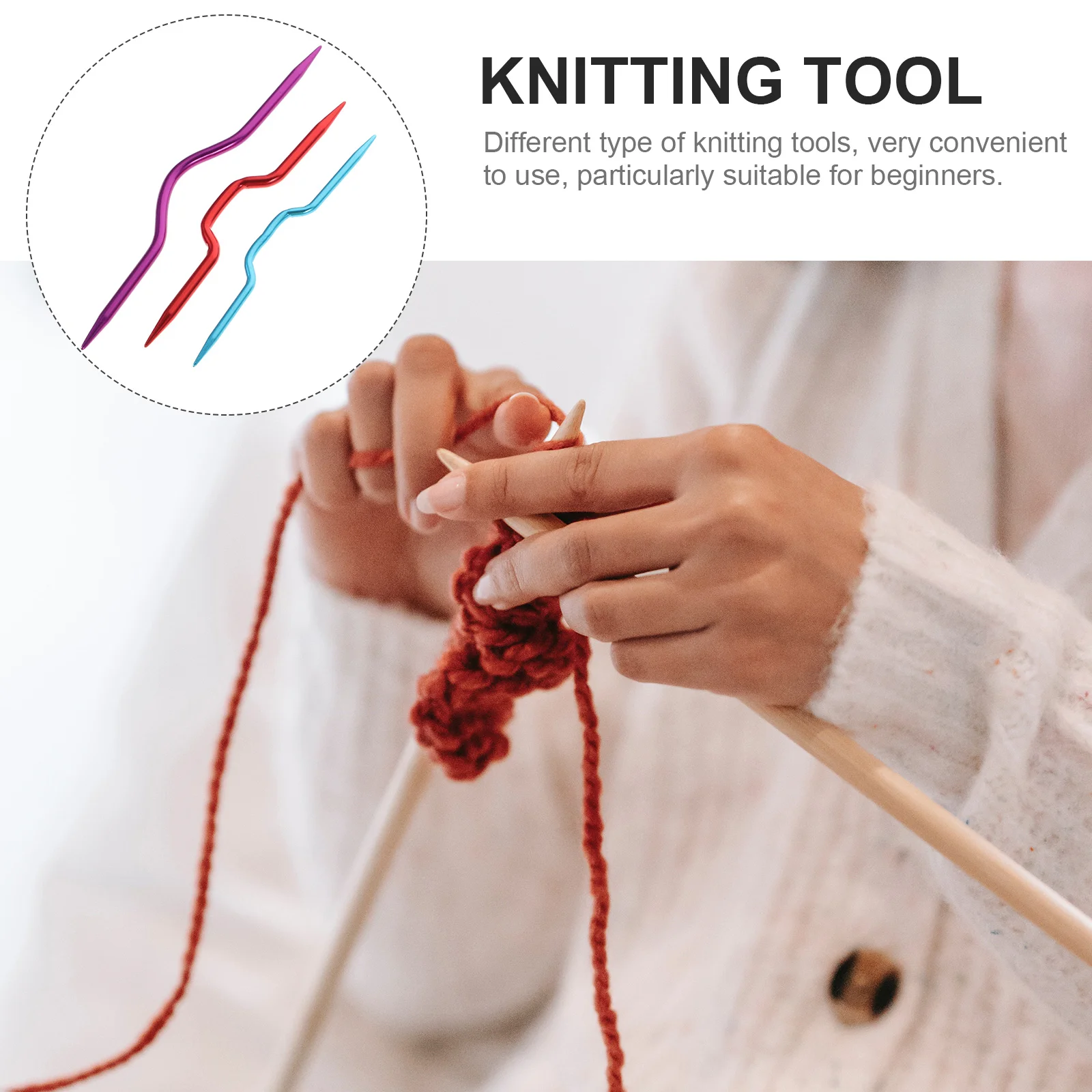 3 шт. инструмент для вязания держатели стежков кабеля кривые иглы металлическая