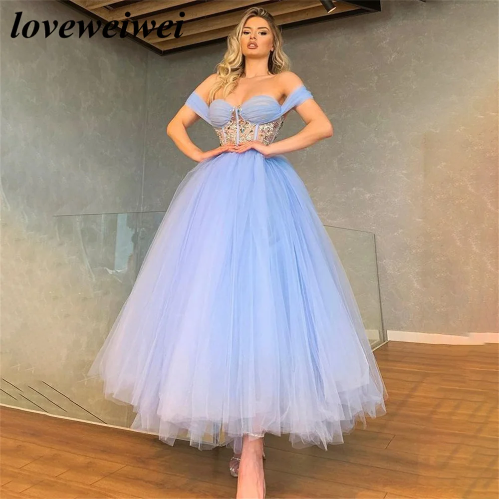 Женское вечернее платье с открытыми плечами ТРАПЕЦИЕВИДНОЕ для выпускного